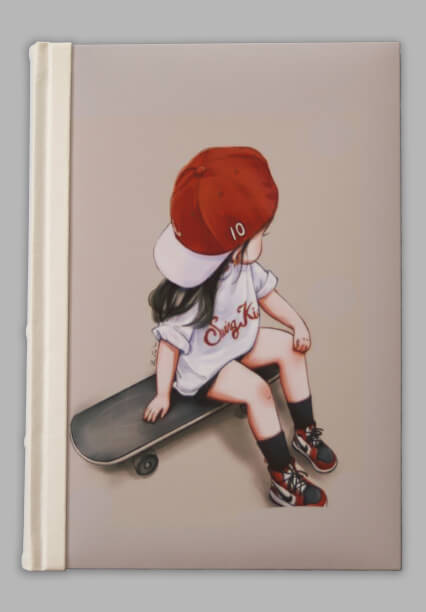 آلبوم کودک skater girl | آتلیه کودک تیرشات | آلبوک عکس | آلبوم 16X21 | آلبوم 20X25 | آلبوم 20X30