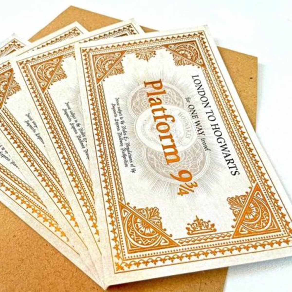 بلیت هاگوارتز 4 بلیت قطار هاگوارتز برای دکور عکاسی کودک – اکسسوری تم هری پاتر لباس دکور هری پاتر در آتلیه تیرشات